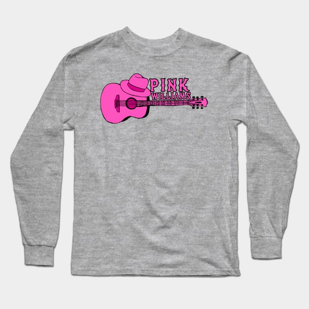 Hat & Guitar Logo Long Sleeve T-Shirt by Pink's Mercantile  